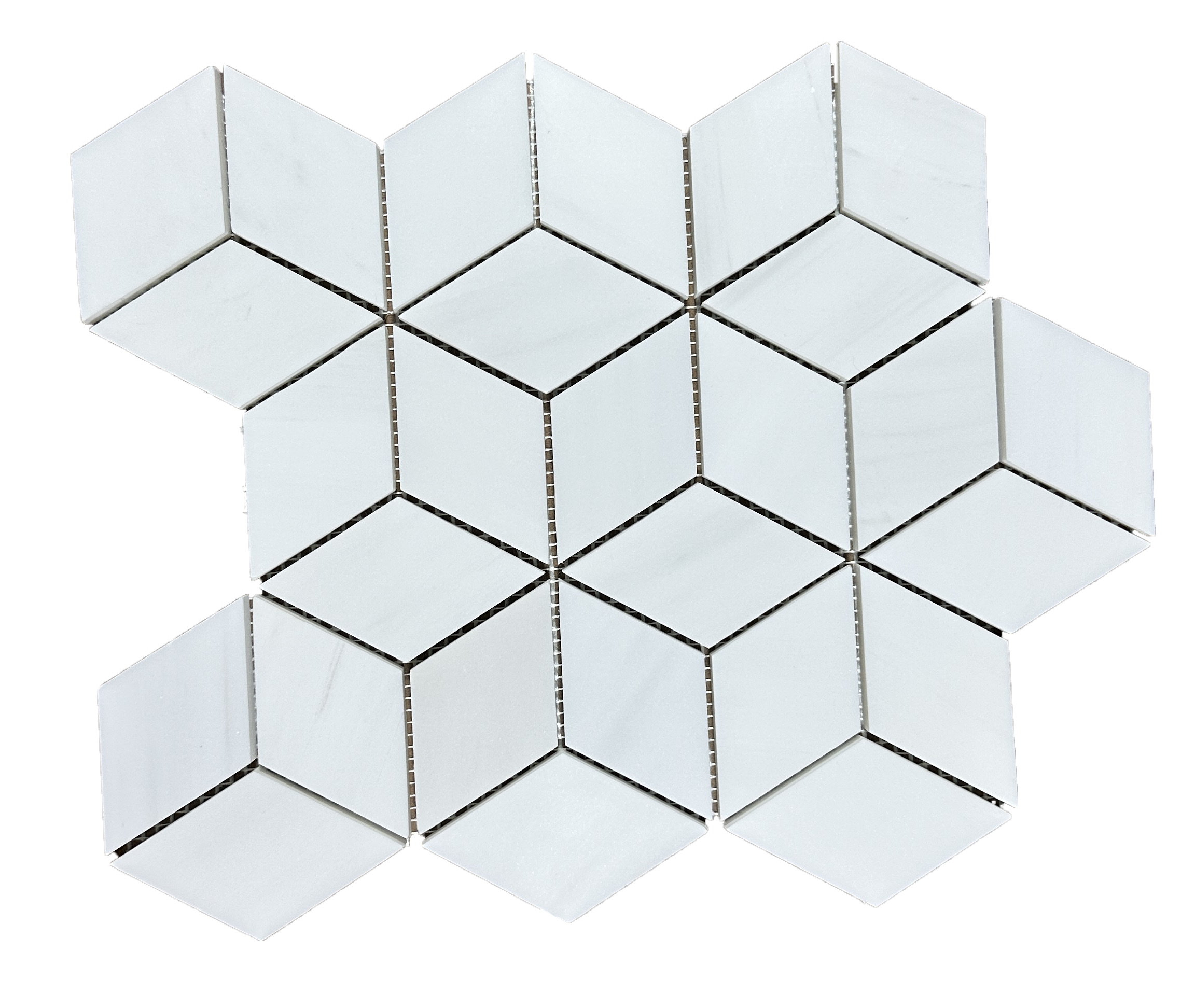 Bianco Dolomite 4" 3D Hexagon Mosaic