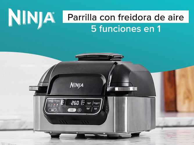 AG301EU PARRILLA DE INTERIOR + FREIDORA DE AIRE 5 EN 1 NINJA FOODI