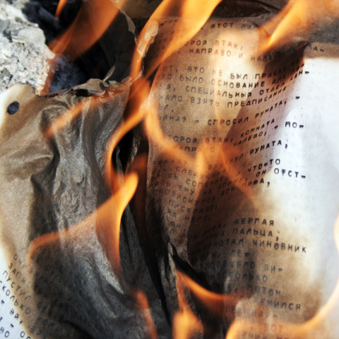 paper on fire