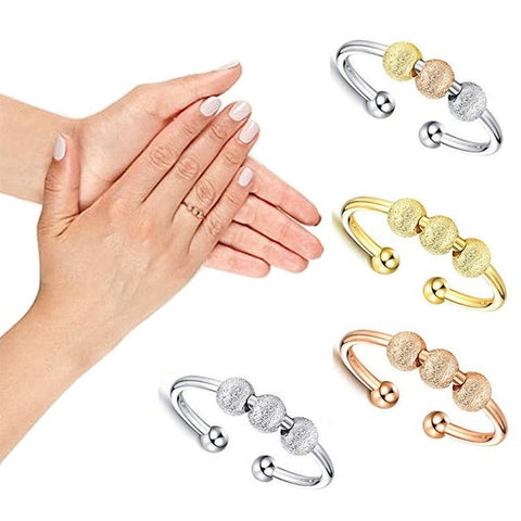 Gold, Silver and Bronze Anxiety / Fidget Rings 