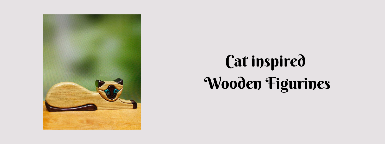 Cat Inspired Wooden Figurines