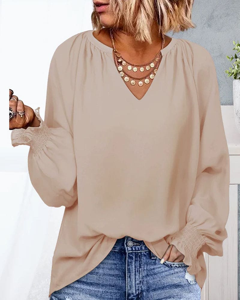 Product Image for Ravikna | Lang Top Med V-utringning, Khaki / L