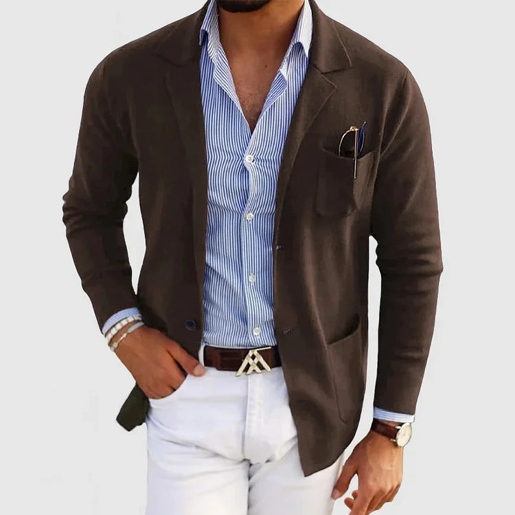 Product Image for Ravikna | Elegant blazer for men with casual details, braun / XS