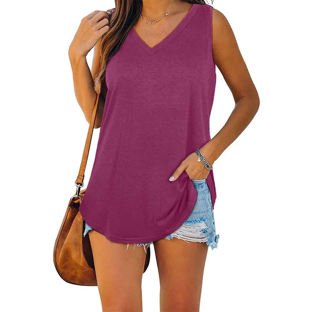 Product Image for Ravikna | Jersey Tank Top V-utsnitt, Lilla / 3XL