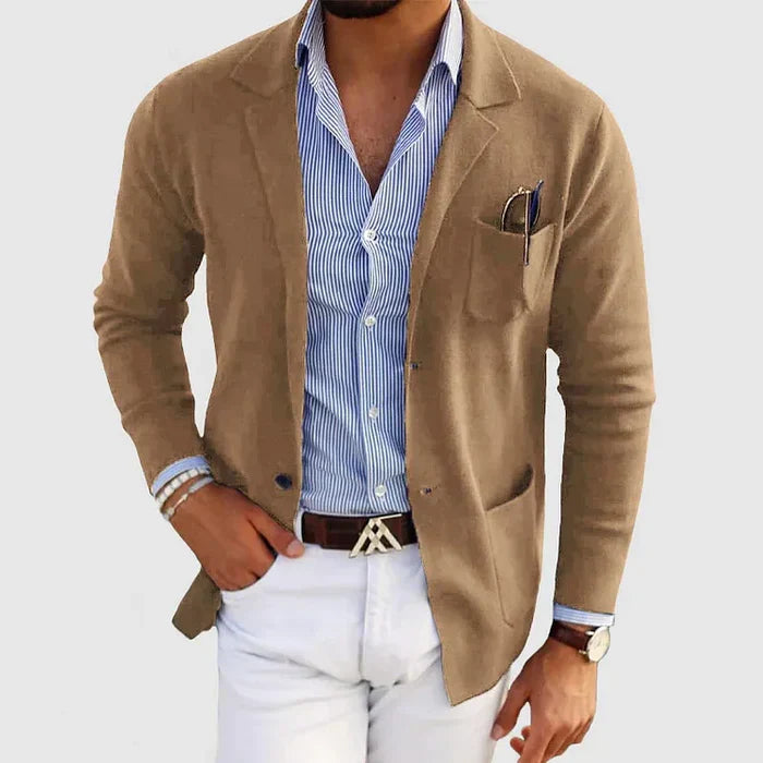Product Image for Ravikna | Stilig Herre Blazer Med Knapplommer Og Reverskrage, Beige / XS