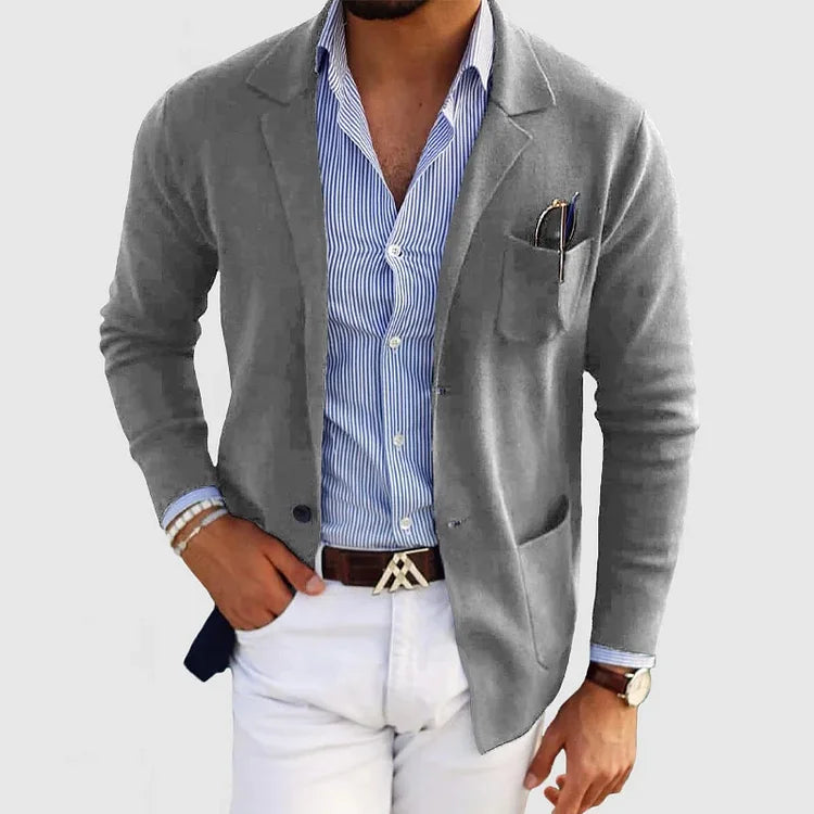 Product Image for Ravikna | Elegant blazer for men with casual details, grå / M