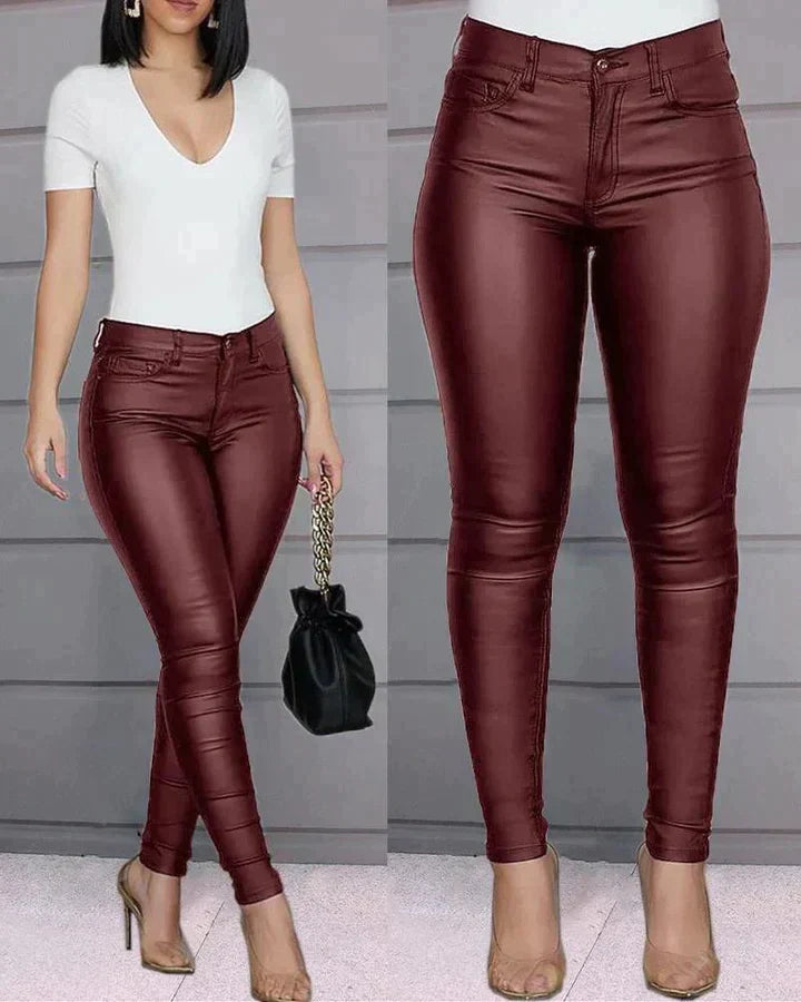 Product Image for Ravikna | Lærleggings Damer, Rot / L