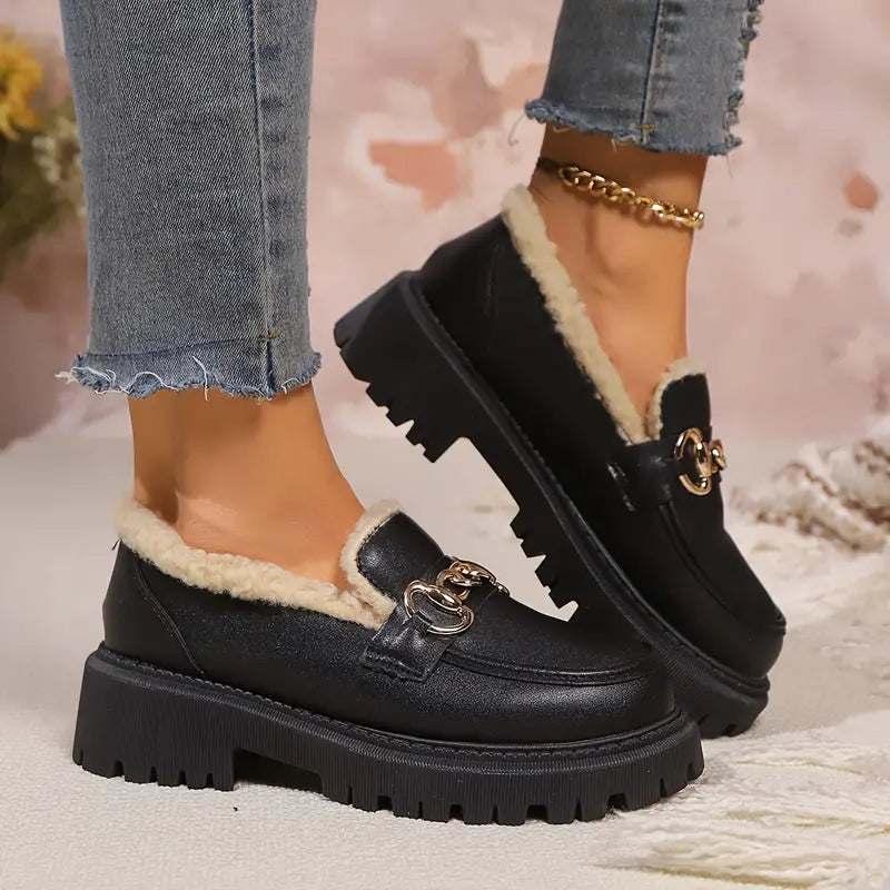 Product Image for Ravikna | Slippers i lær med pelsfôr, Svart / 40.5