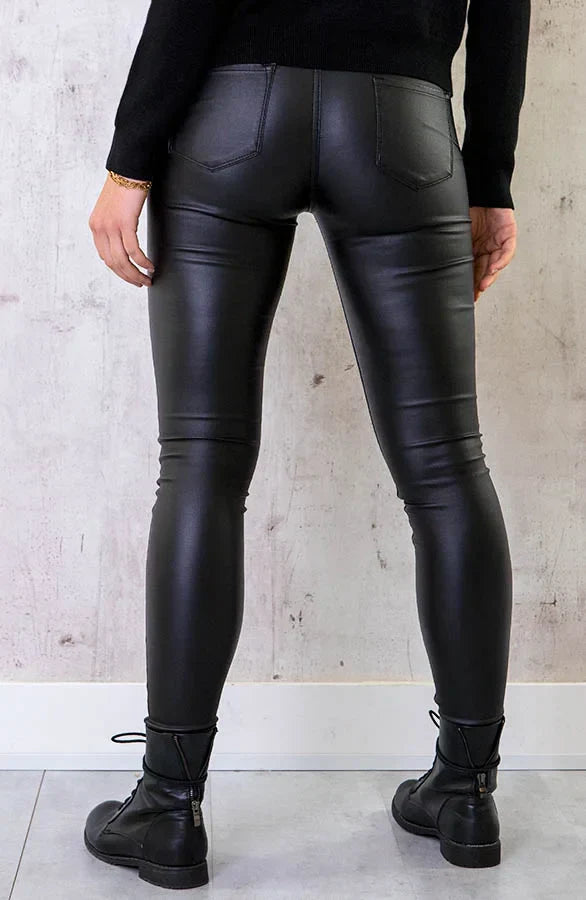 Product Image for Ravikna | Leder Enge Hosen Stilvoll & Schick Perfekte Passform, Schwarz / L