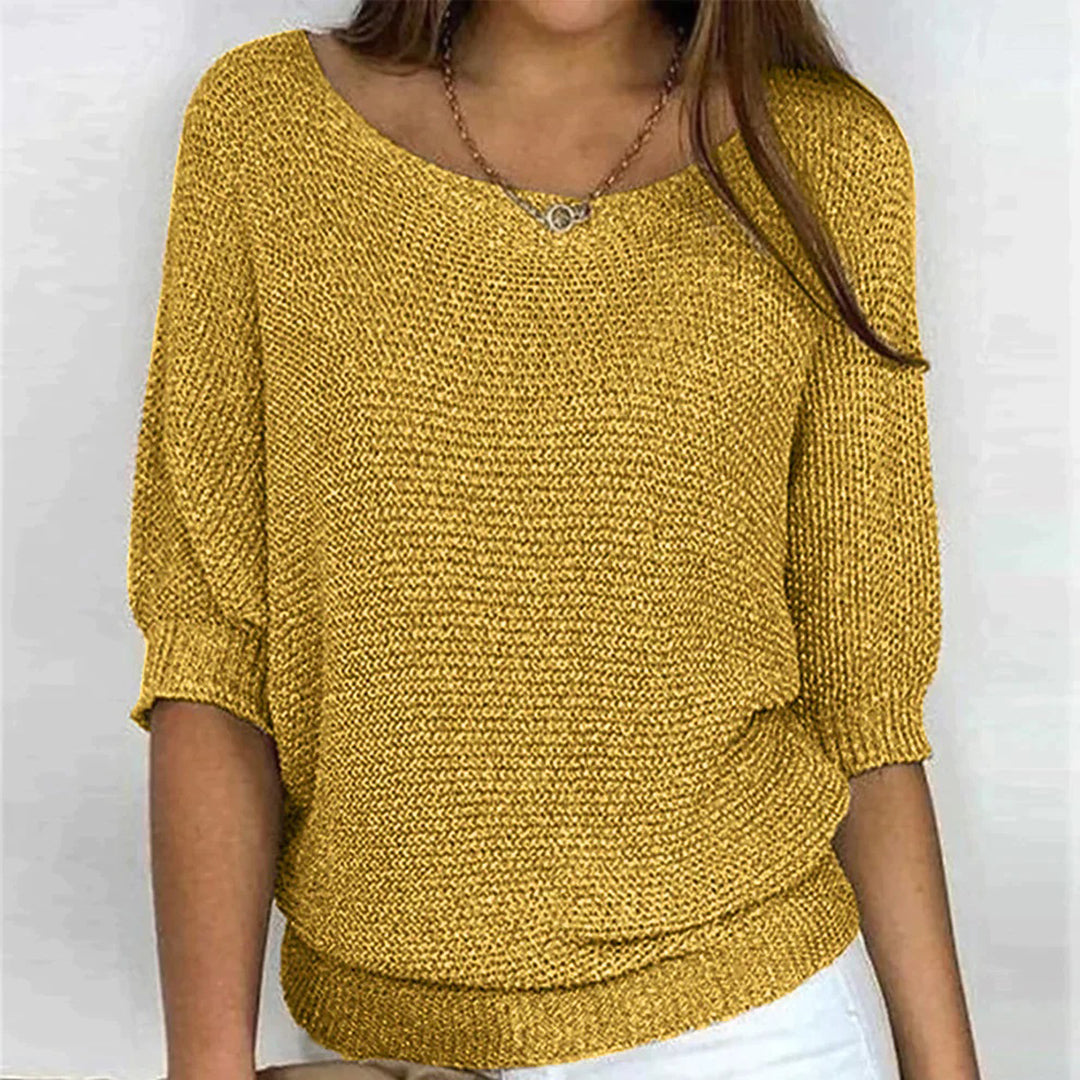 Product Image for Ravikna | Genser Halvlange Ermer Komfortabel Passform Dameklær, Gul / 2XL