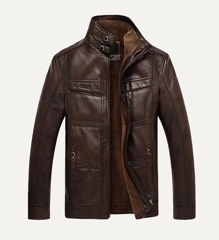 Product Image for Ravikna | Herre Læderjakke I Vinlesestil, Mørkebrun / XL