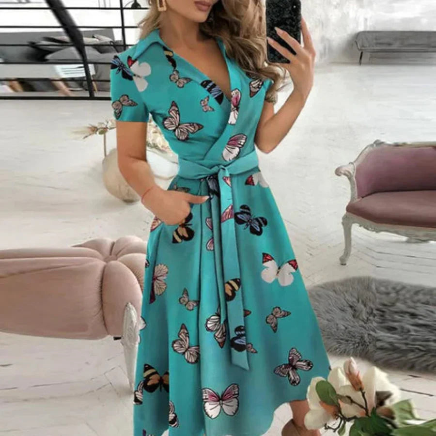 Product Image for Ravikna | A-linjete kjole til tidløs eleganse for kvinner, Blå Cyan / L