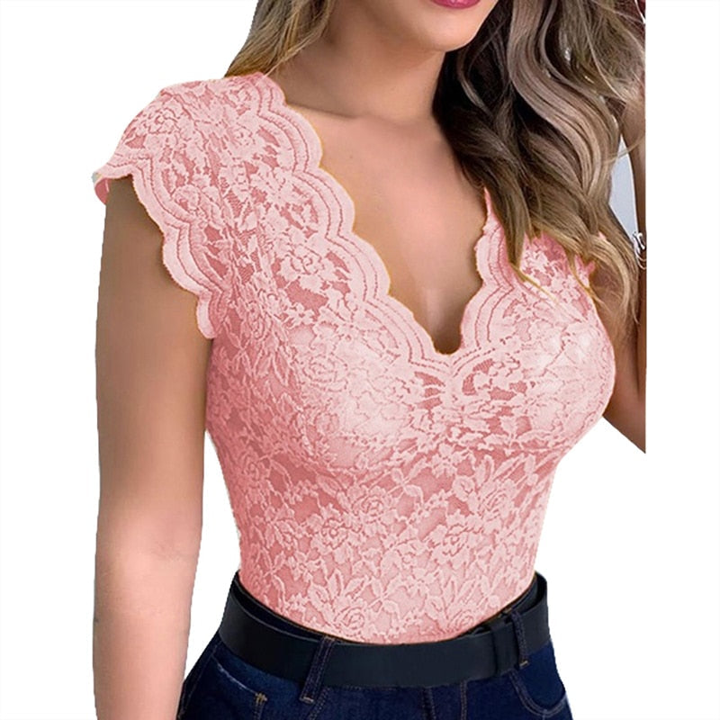 Product Image for Ravikna | Top En Sexy & Elegant Top For Damer, Rosa med ermer / XXL