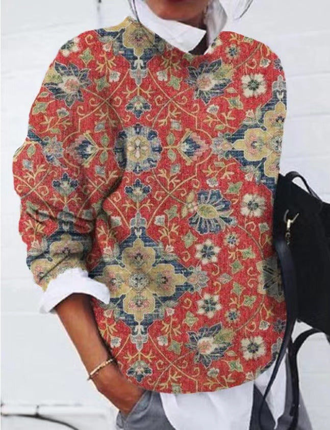Product Image for Ravikna | Lavin Stilig genser med boho-print, 3XL
