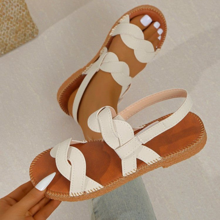 Product Image for Damer Flettede Sommer-Sandaler med komfortabel såle Ravikna, Beige / 39