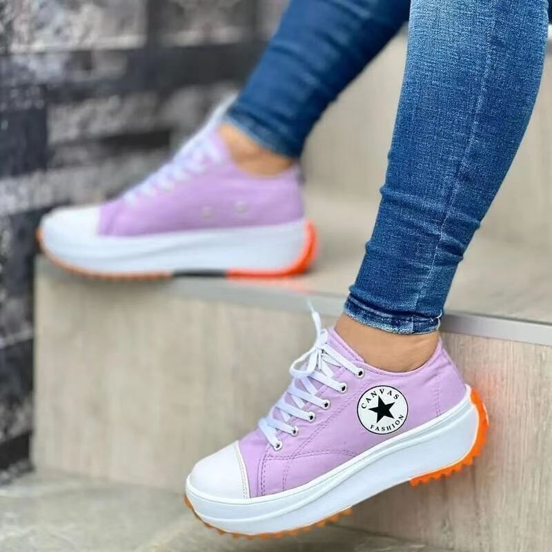 Product Image for Damen fashionable sneakers med lysende såler og robust overmateriale Ravikna, Lilla / 42