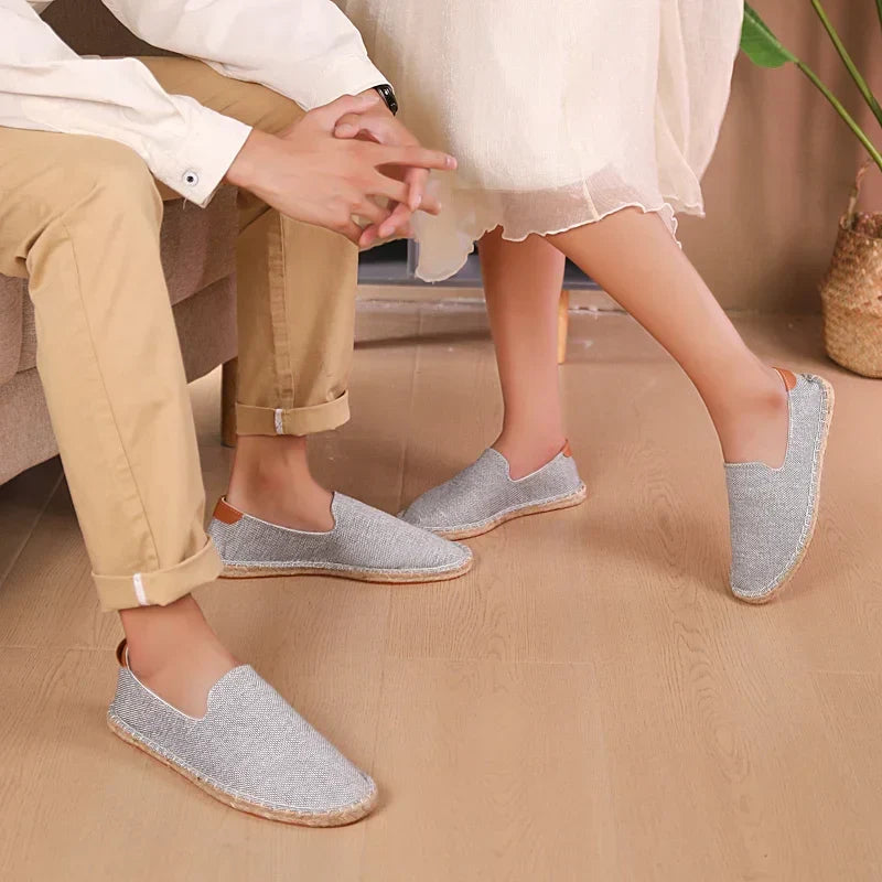 Product Image for Ravikna | Letts Canvas Sko For Damer & Herrer Sommer Slip on Loafers, Grå / 46