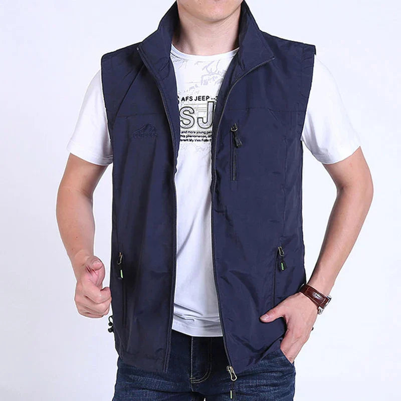 Product Image for Ravikna | Løs utendørs bodywarmer for menn, Marineblå / XXL