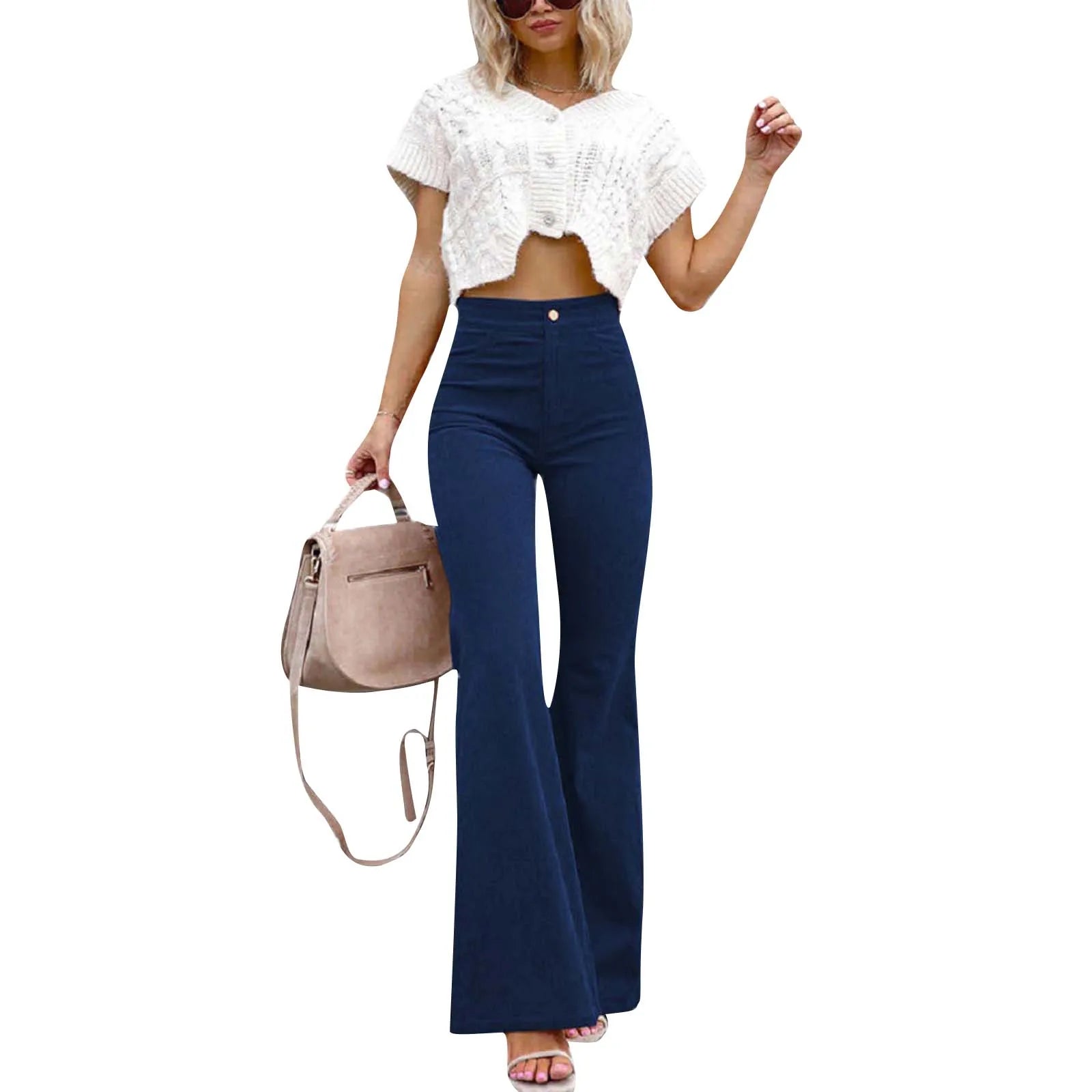 Product Image for Ravikna | Trendy Schlaghosen Für Damen, Blau / L