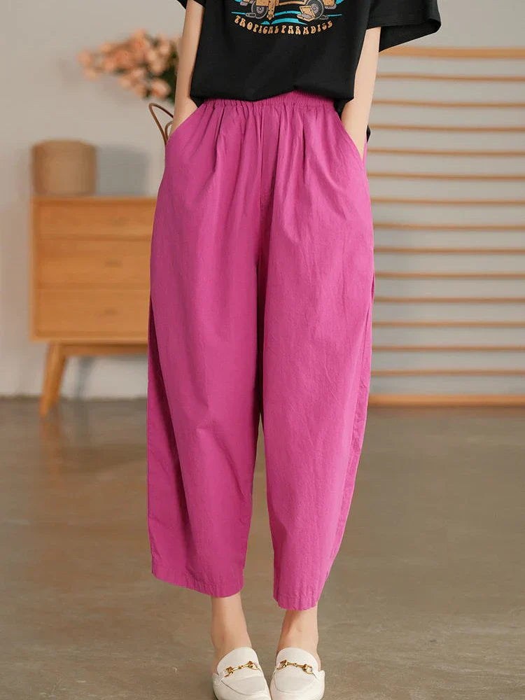 Product Image for Ravikna | Avslappende sommer harem-bukser, Rosa / L