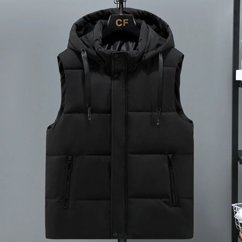 Product Image for Ravikna | Premium Quilted Herreveste Med Hette, Svart / 2XL