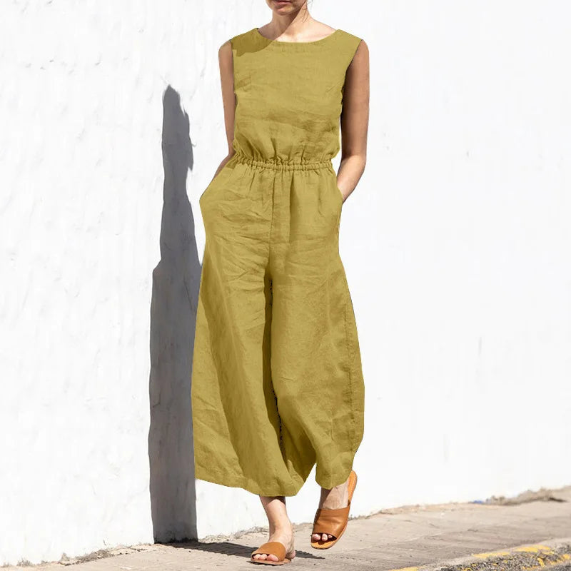 Product Image for Ravikna | Bomull Lin Overall, Gulgrønn / L