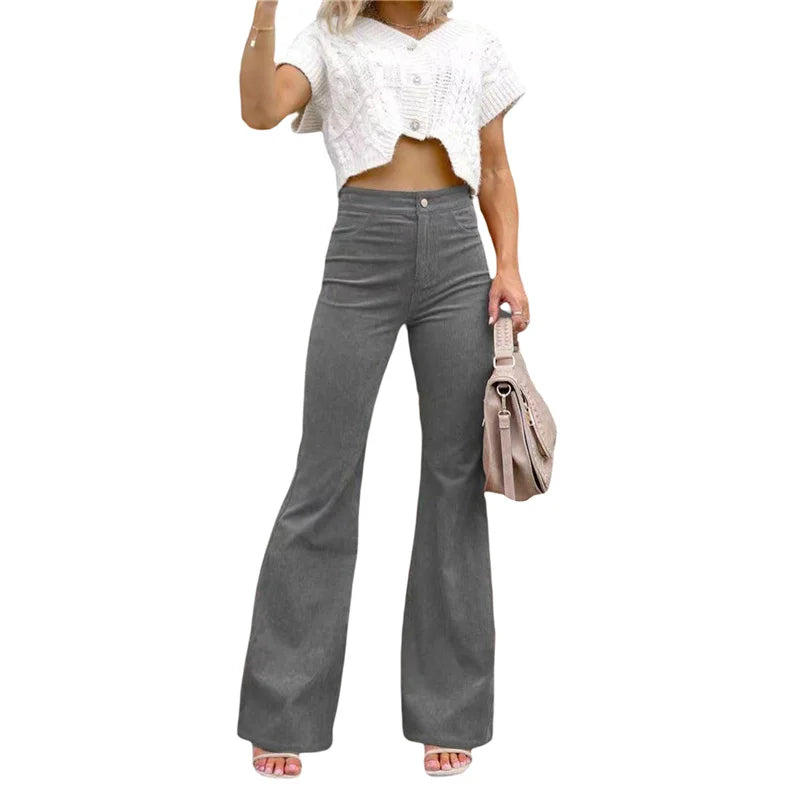 Product Image for Ravikna | Trendy Schlaghosen Für Damen, Grau / L