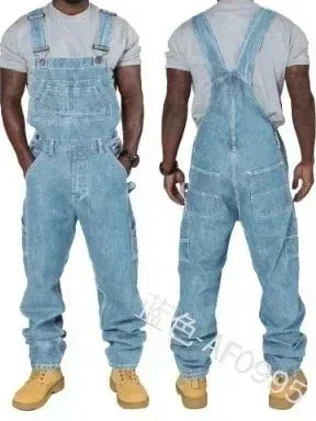 Product Image for Ravikna | Denim Overall Gerade Bein Lässig Arbeitsbekleidung, Blau / S