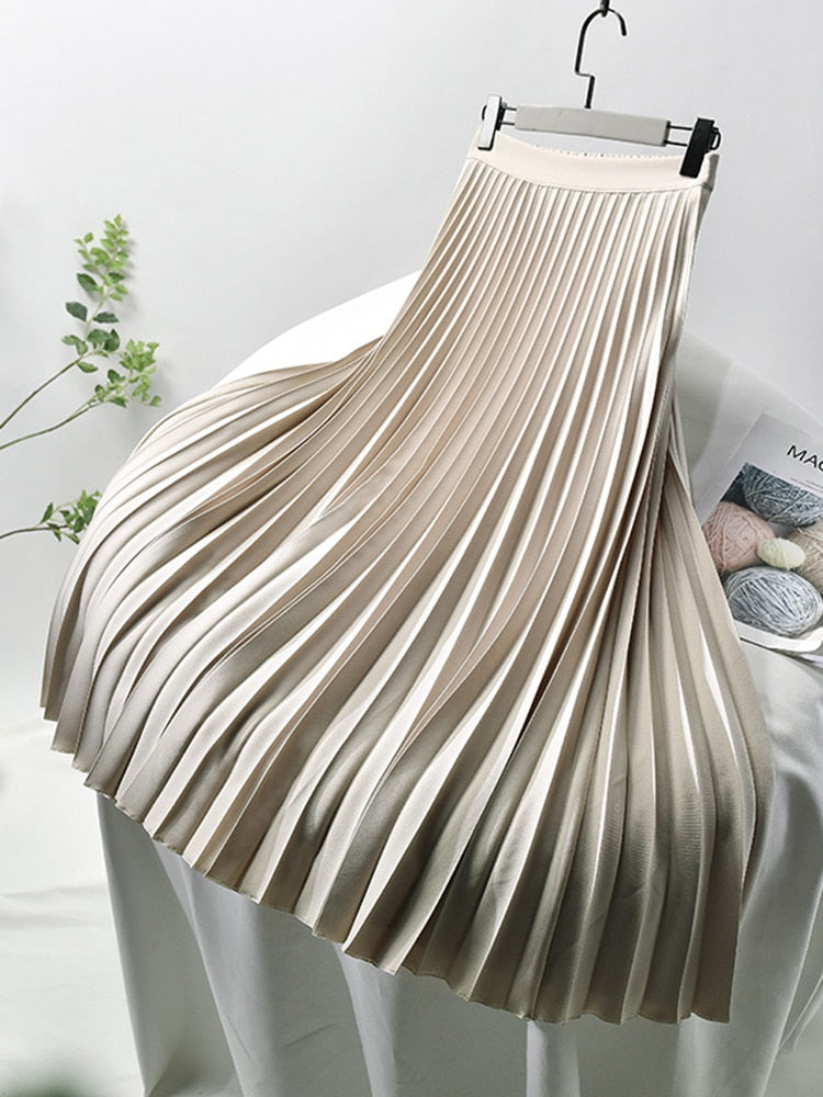 Product Image for Ravikna | Elegante, Chic Plisse-Rock Nesha, Beige / L