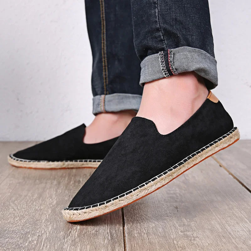 Product Image for Ravikna | Letts Canvas Sko For Damer & Herrer Sommer Slip on Loafers, Svart / 38