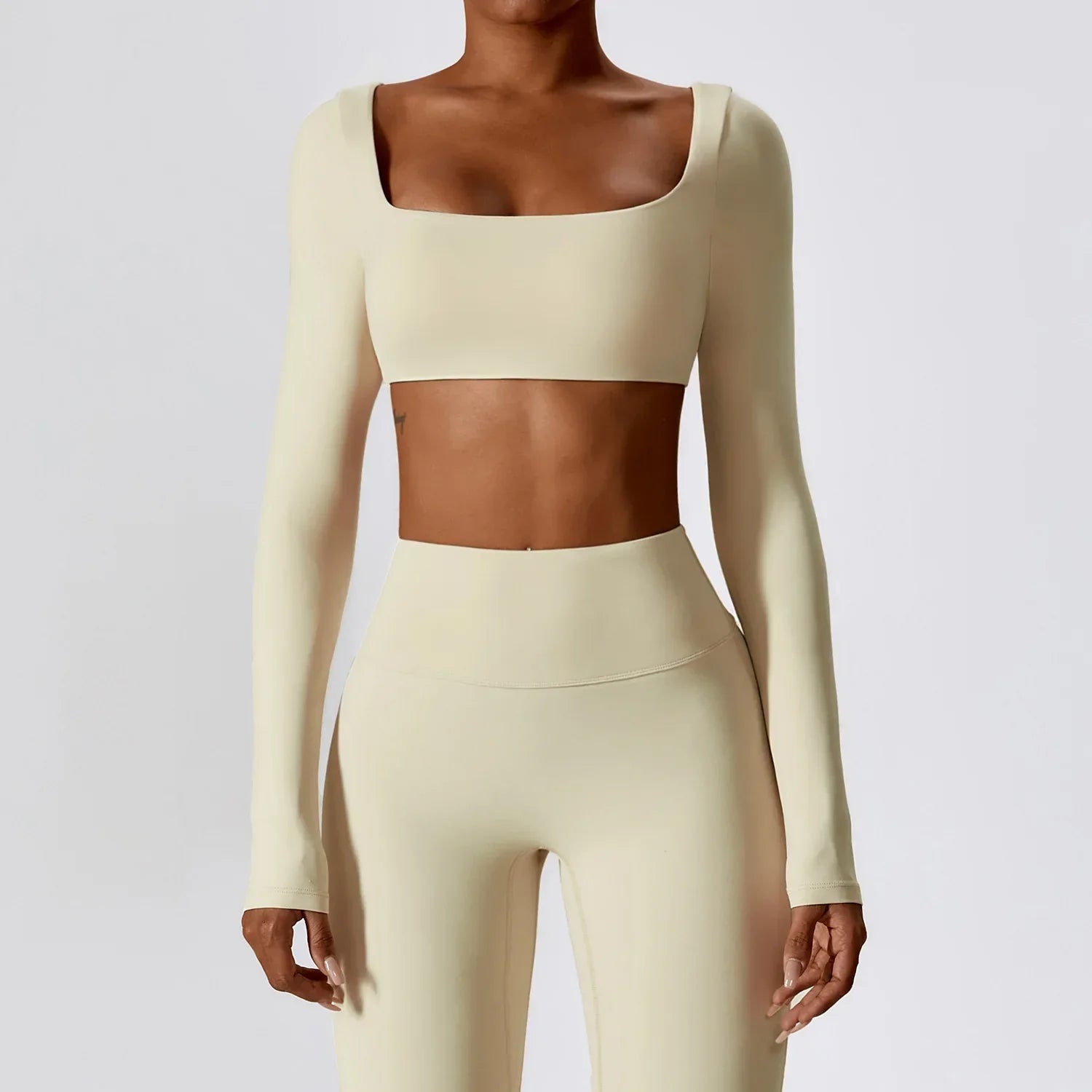 Product Image for Ravikna | Korts Yoga Top For Damer, Hafer Aprikos / M