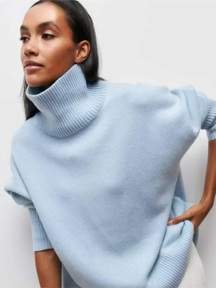 Product Image for Ravikna | Dolcevita Overdimensjonert Fint, Blå (Bare 8 enheter igjen) / XL