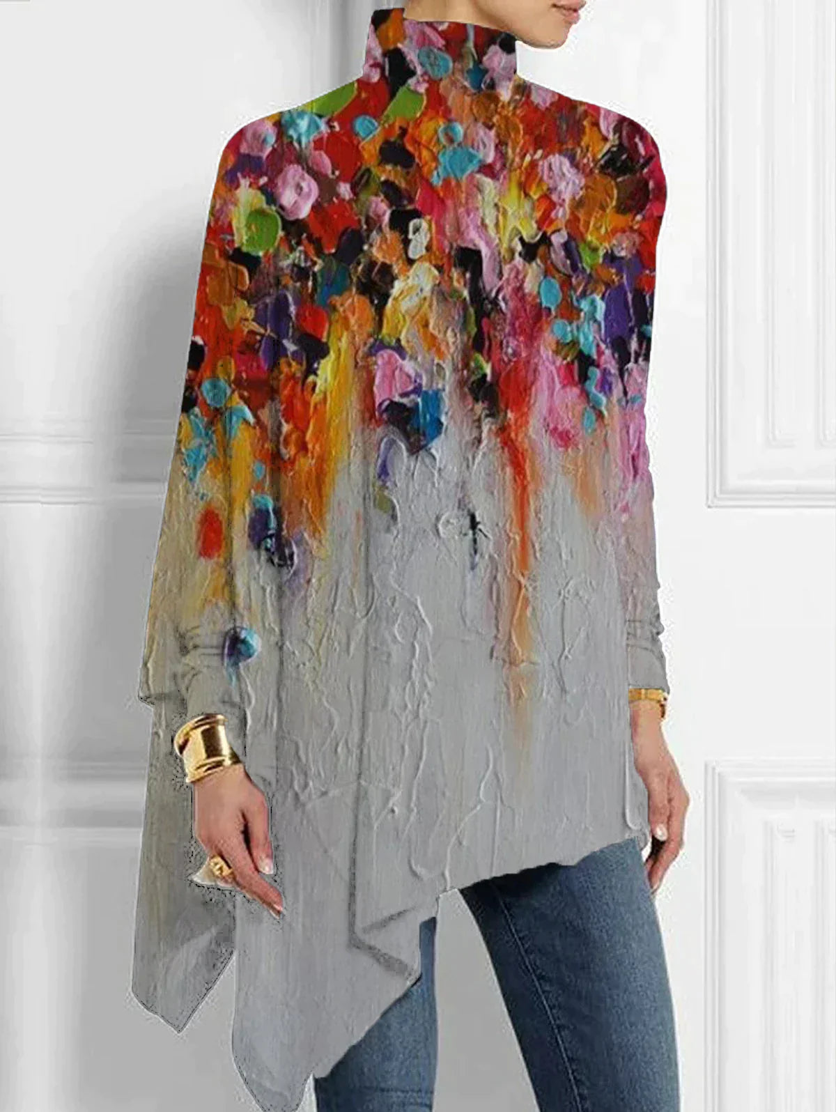 Product Image for Ravikna | Asymmetrisk olje maleri topp, XL