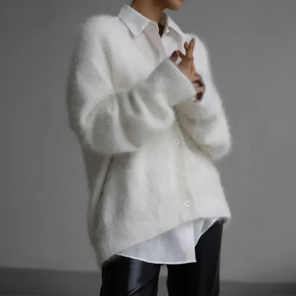 Product Image for Ravikna | Mohair Cardigan Av Høy Kvalitet, Hvit / L