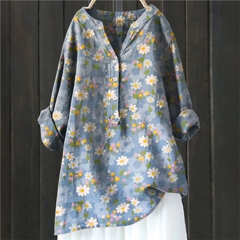 Product Image for Ravikna | Komfortabel genser med blomstermønster, Kålen / M