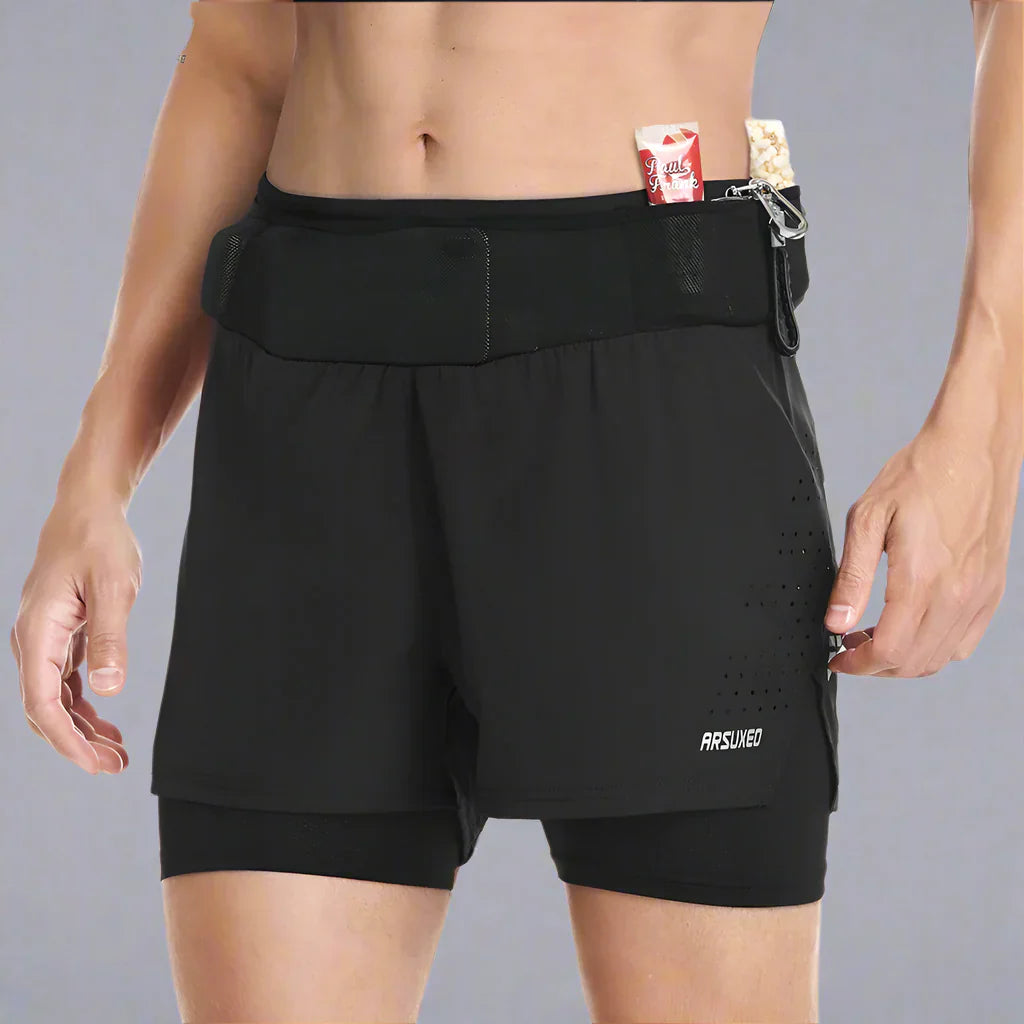 Product Image for Ravikna | Sportslige Shorts Med Sirkulerende Lommer For Menn Gernon, Svart / 2XL