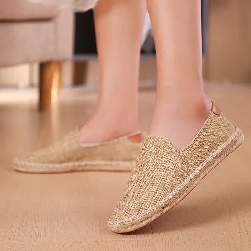 Product Image for Ravikna | Letts Canvas Sko For Damer & Herrer Sommer Slip on Loafers, Dunkelbrun / 45
