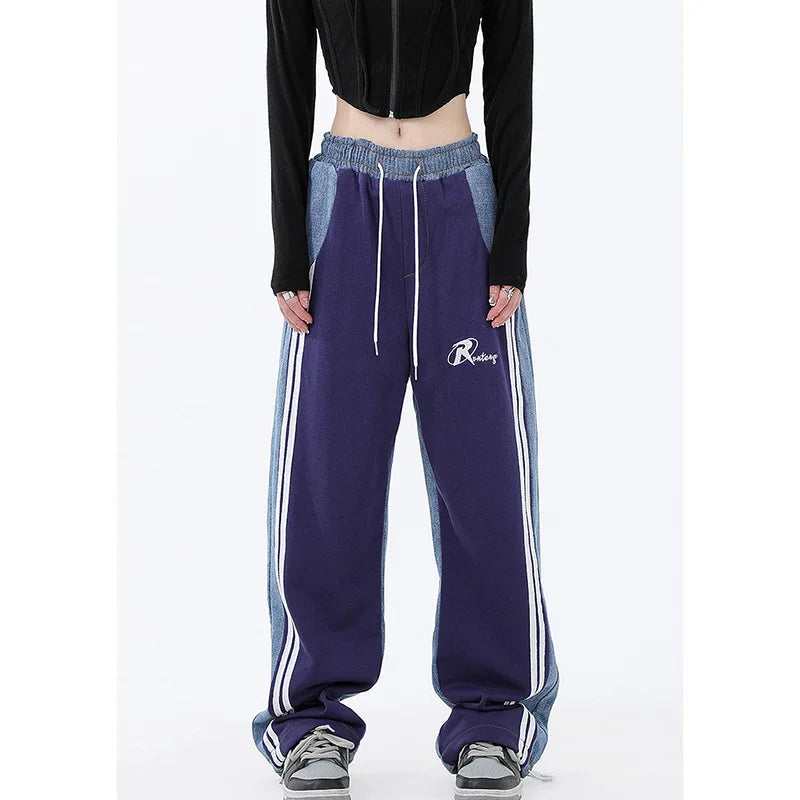 Product Image for Ravikna | Entspannte Gestreifte Hosen Für Damen, Blau / 2XL