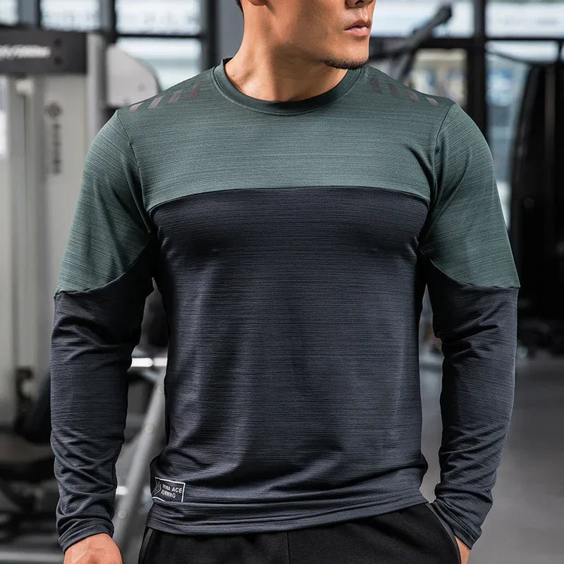 Product Image for Ravikna | Langarm Kompressionsshirt Athletische Basisschicht, Gedämpftes Grün Schwarz / S