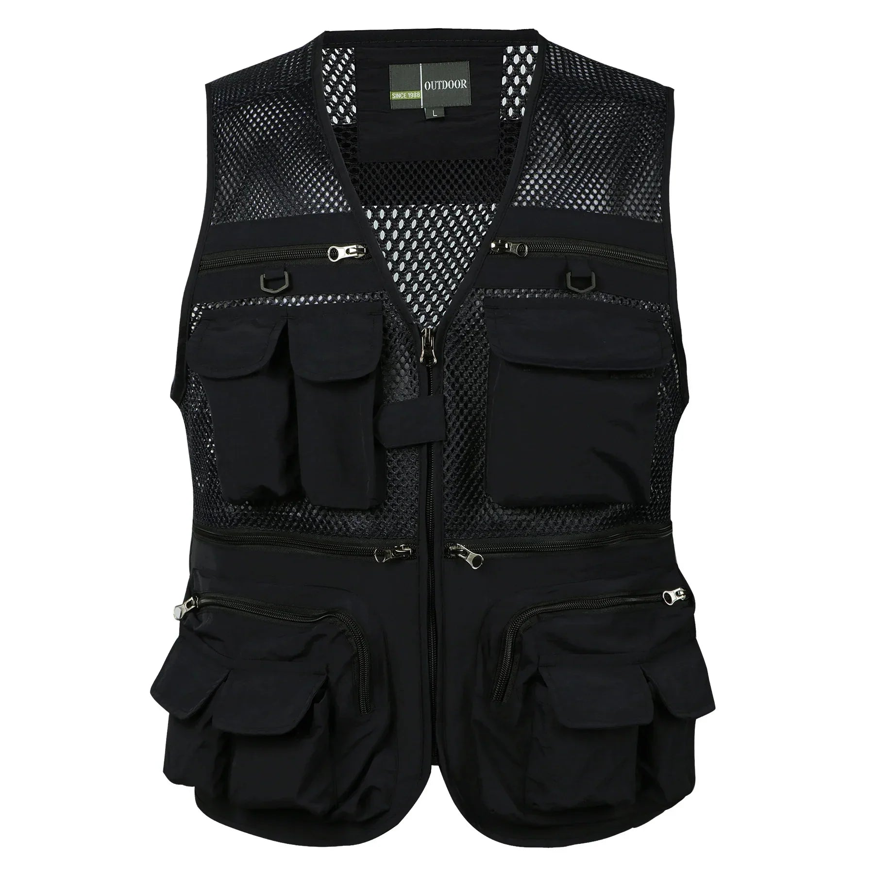 Product Image for Ravikna | Herre Taktisk Utendørs Vest Med Flere Lommer Og Mesh Paneler, Lett Og Holdbar, Svart / XL