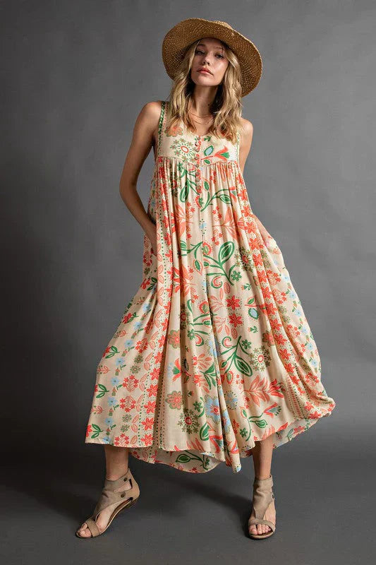 Product Image for Ravikna | Floral Jumpsuit, Gul / 2XL