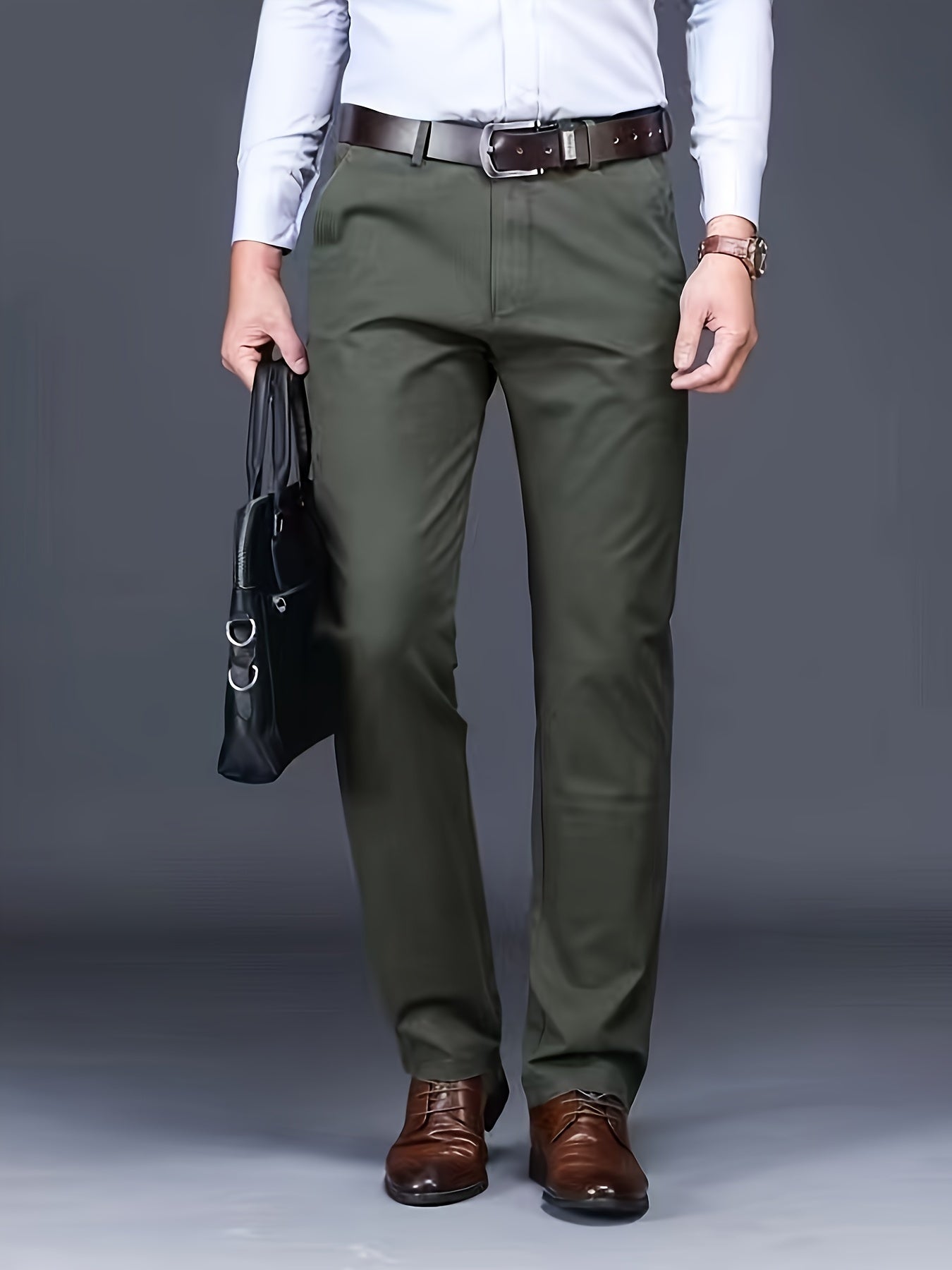 Product Image for Ravikna | Elegant jumpsuit for men in stretchy fabric with a solid design, Oliven grønn / 34(50)