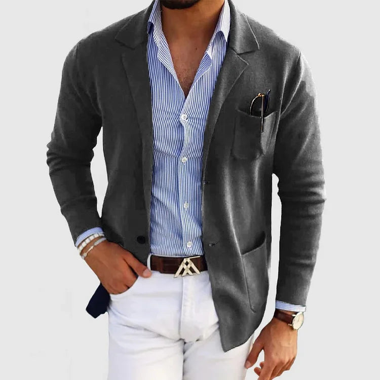 Product Image for Ravikna | Elegant blazer for men with casual details, mørk grå / XL
