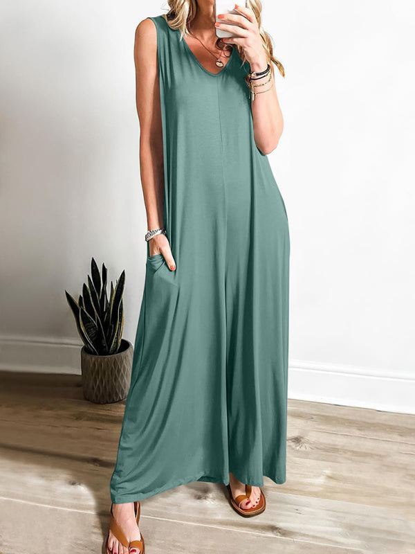 Product Image for Ravikna | Dame casual vesker tynn jumpsuit, Påfuglblå / XL