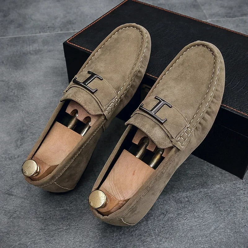 Product Image for Ravikna | Syntetisk Mokassin Klassiske Slip Ons Mokassin Topp Smarte Lette Sko, Khaki / 7.5