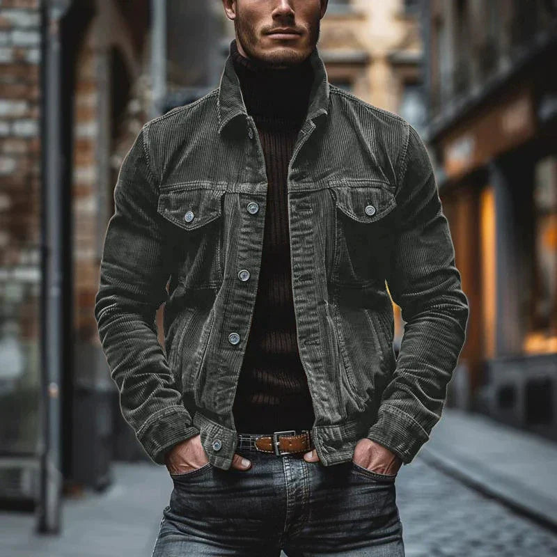 Product Image for Ravikna | Retro corduroy jacket, Mørk grå / XL