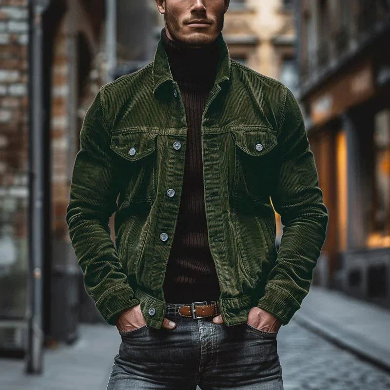 Product Image for Ravikna | Retro corduroy jacket, Oliven grønn / 2XL