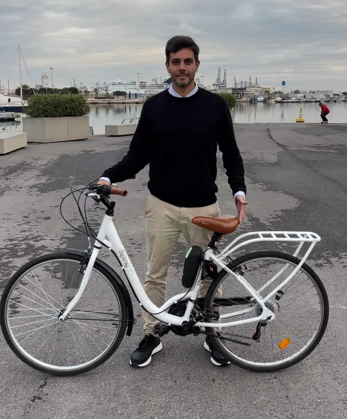 Marco y Jordi con la bici