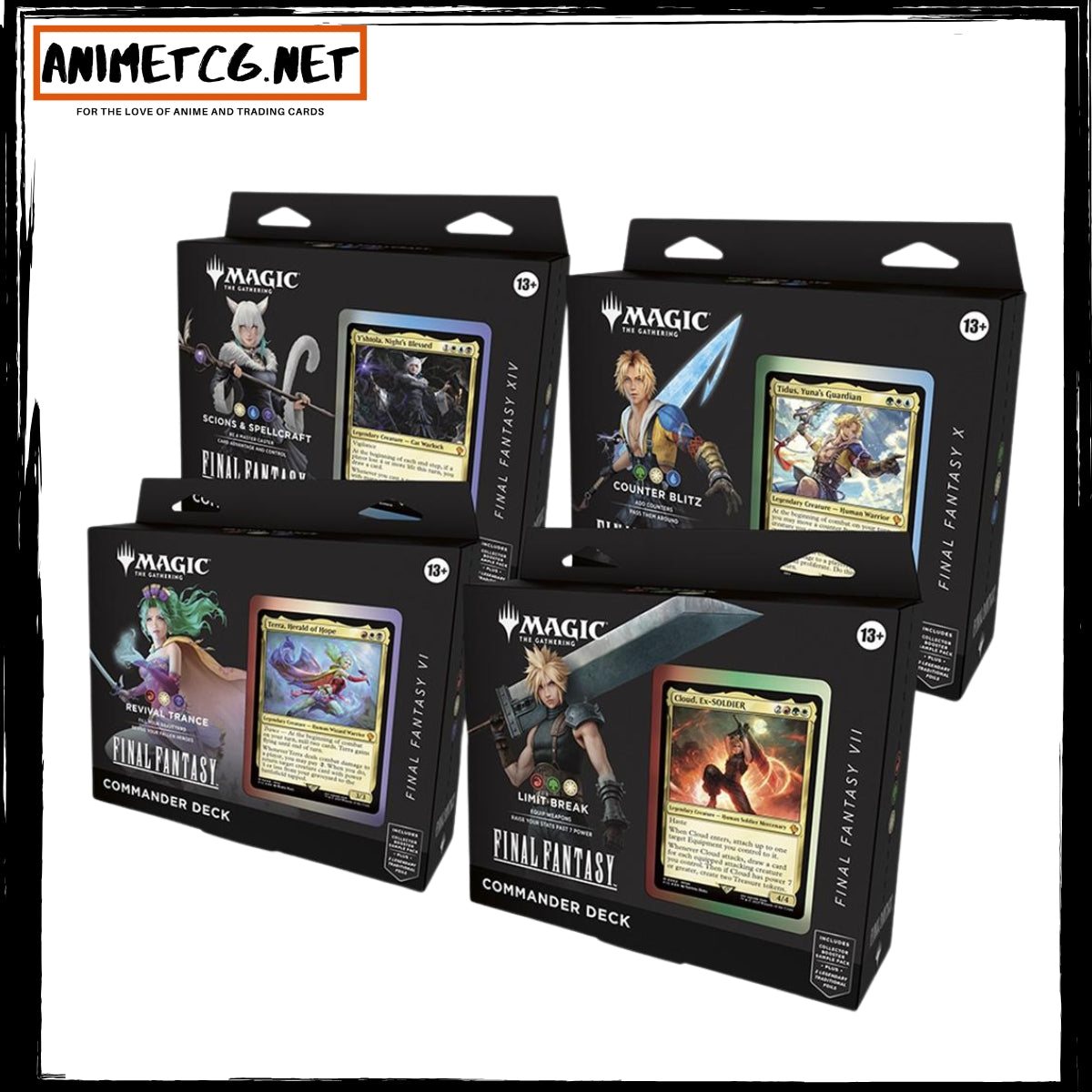 Magic: The Gathering Final Fantasy Commander Deck Bundle (Set of 4)