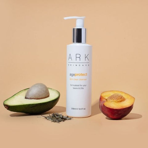 ARK Skincare's Age Protect Skin Clear Cleanser for teens and 20s with ingredients